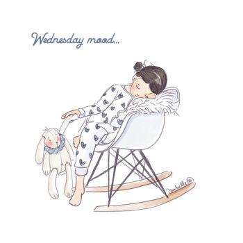 Illustration portrait d'enfant personnalisé - Rocking Chair