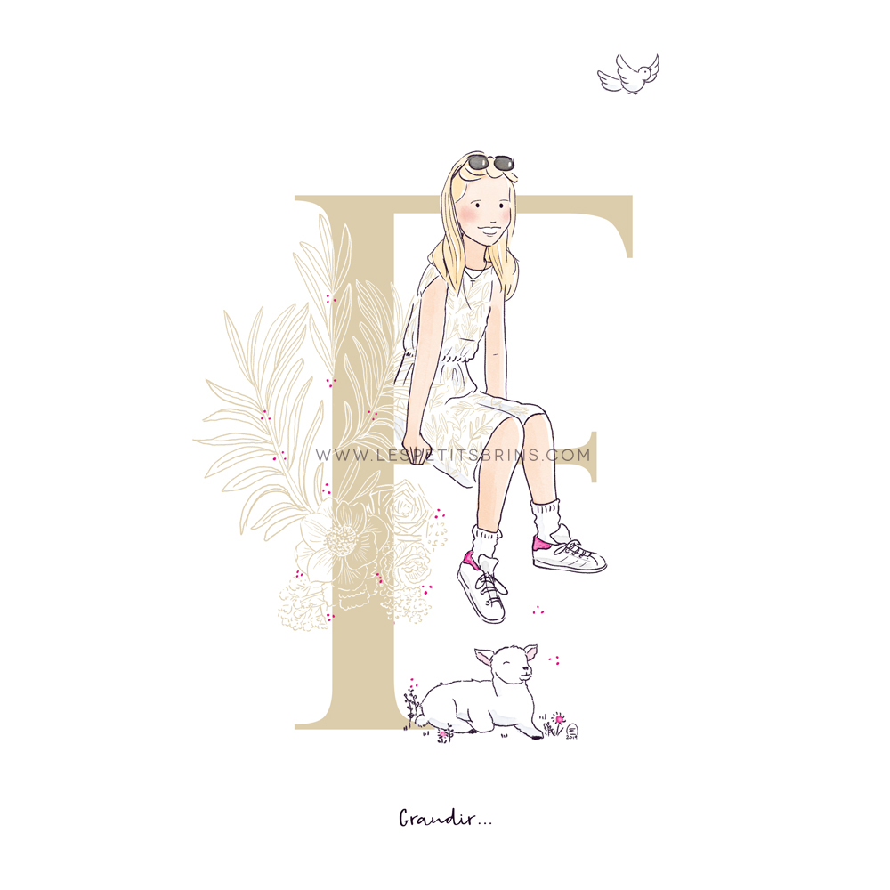 Portrait d'enfant illustré sur mesure - Cadeau de première communion - Illustration originale