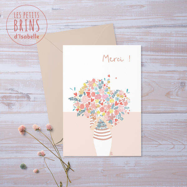 Carte bonne fête Maman chérie avec des fleurs